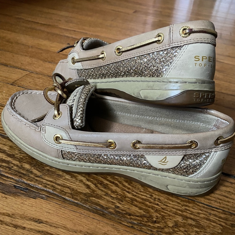 Gold Glitter Sperry Top Siders